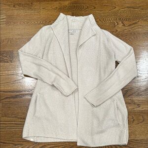 Women's Cream Open Front Sweater